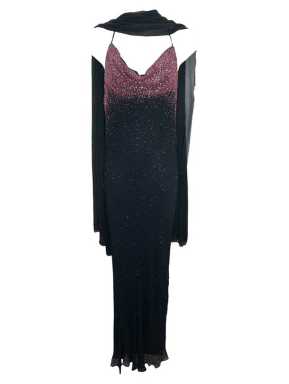 Sue Wong Silk Beaded Ombre Gown